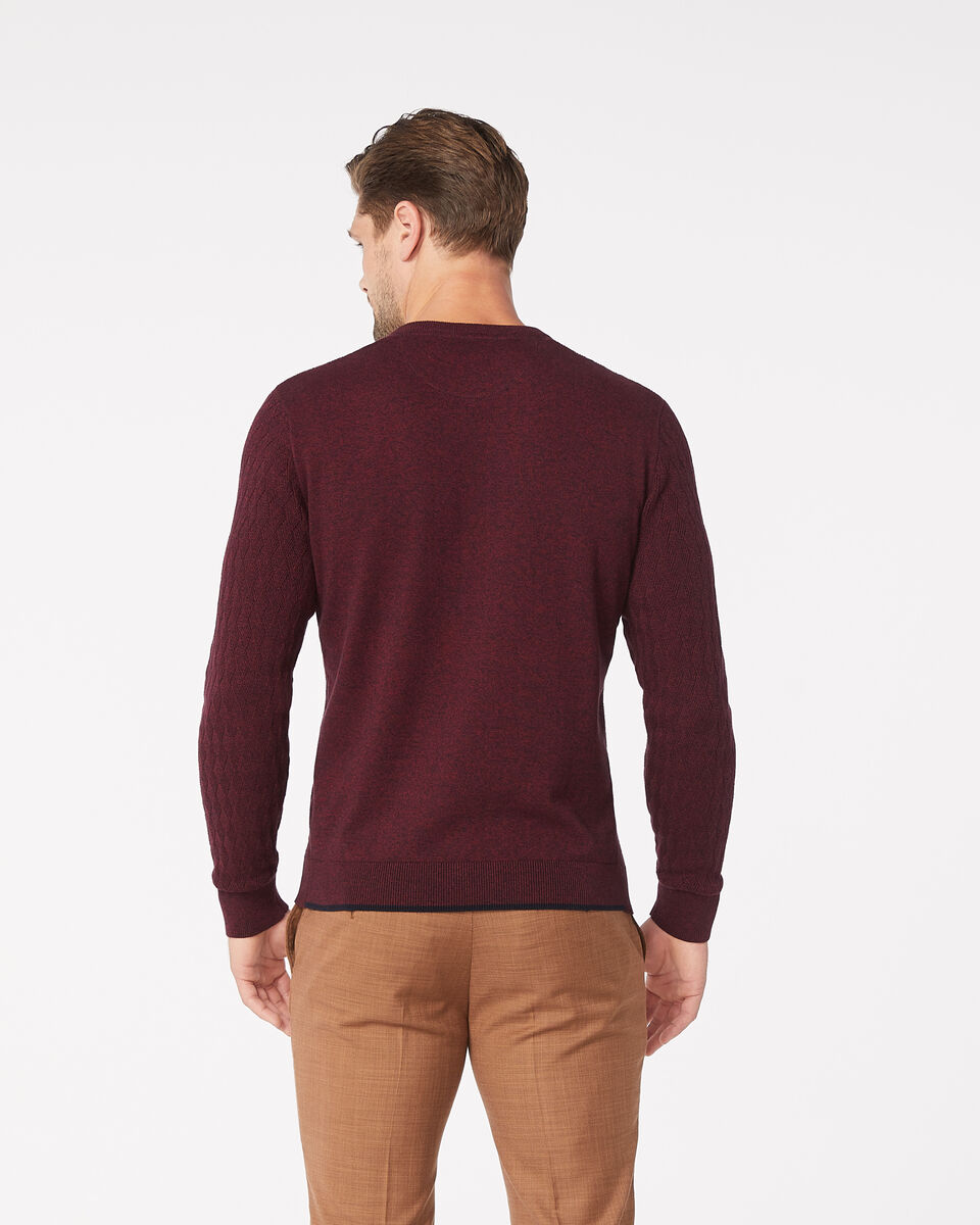 Bundy Crew Neck Jumper, Plum, hi-res